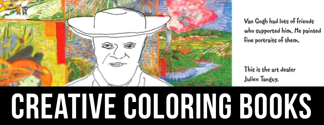 A collection of creative coloring books.